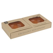 Satz für Appetithäppchen Excellent Houseware Terrakotta Steingut 450 ml Ø 15,5 x 3,8 cm Kochtopf (2 Stück)