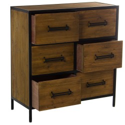 Chest of drawers Alexandra House Living Wood 80 x 35 x 85 cm