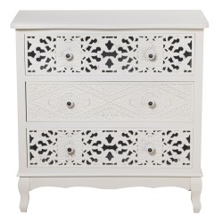 Commode Alexandra House Living Blanc Bois 75 x 34 x 76 cm