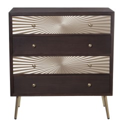 Commode Alexandra House Living Doré Bois 80 x 40 x 86 cm