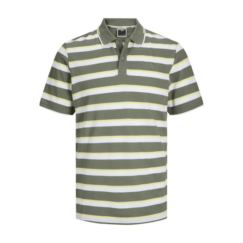 Polo à manches courtes homme Jack & Jones JCOHASS AOP 12254958 Vert