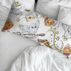 Pillowcase Harry Potter Hedwig Multicolour 175 Threads 45 x 110 cm 100% cotton