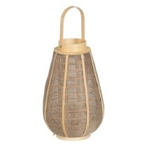 Lanterne Bougeoir Lanterne Beige Naturel Jute Verre 26 x 26 x 41 cm