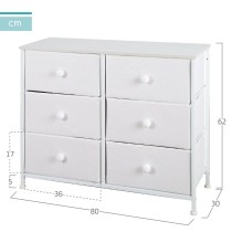 Commode Max Home Blanc 80 x 62 x 30 cm