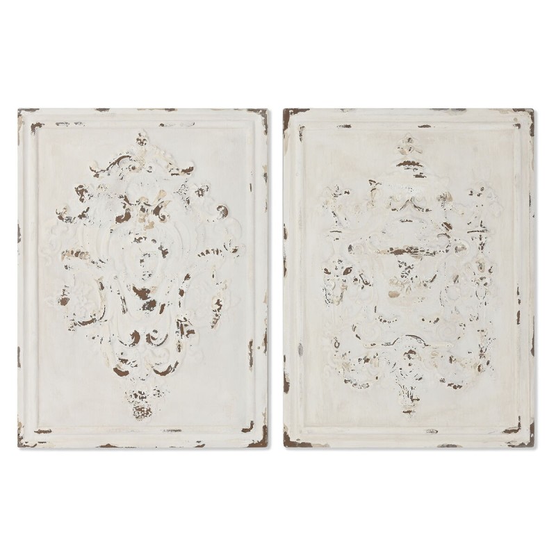 Décoration murale Home ESPRIT Blanc Néoclassique Décapé 58 x 4,5 x 78 cm (2 Unités)