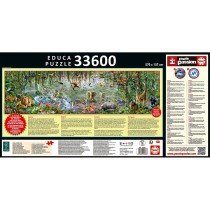 Puzzle Educa 16066.0 The Wild Life (FR) 33600 Pieces 570 x 157 cm