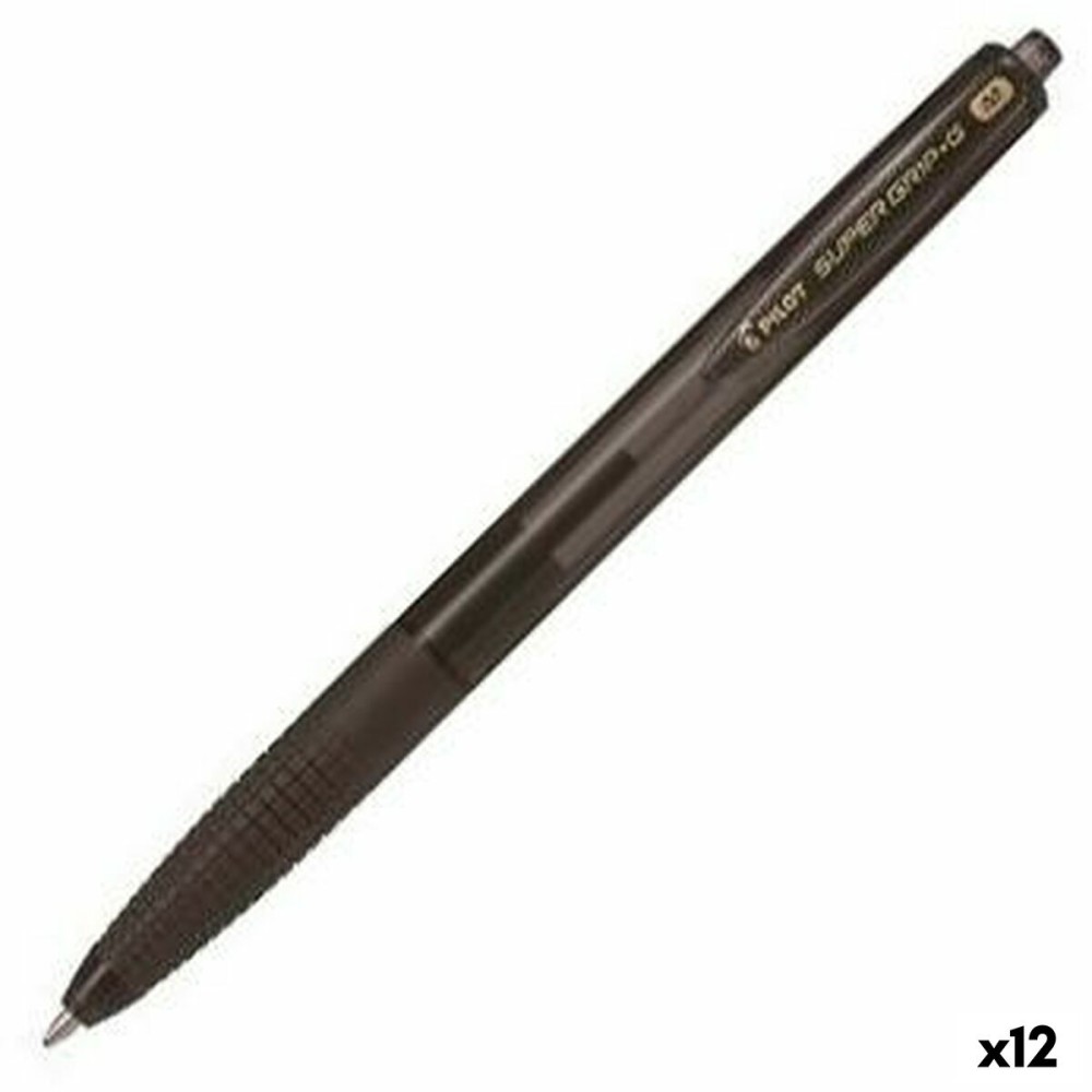 Stift Pilot Supergrip G Schwarz 0,4 mm 1 mm (12 Stück)