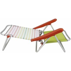 Folding Chair with Headrest 80 x 65 x 45 cm Multi-position Striped