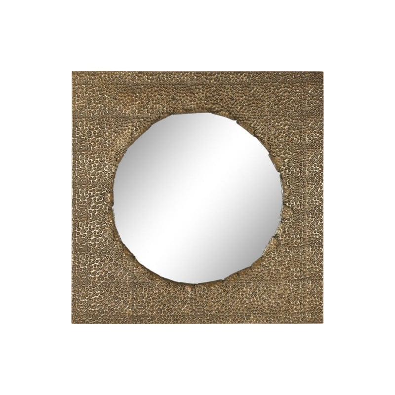 Wall mirror Home ESPRIT Golden Metal 80 x 6 x 80 cm