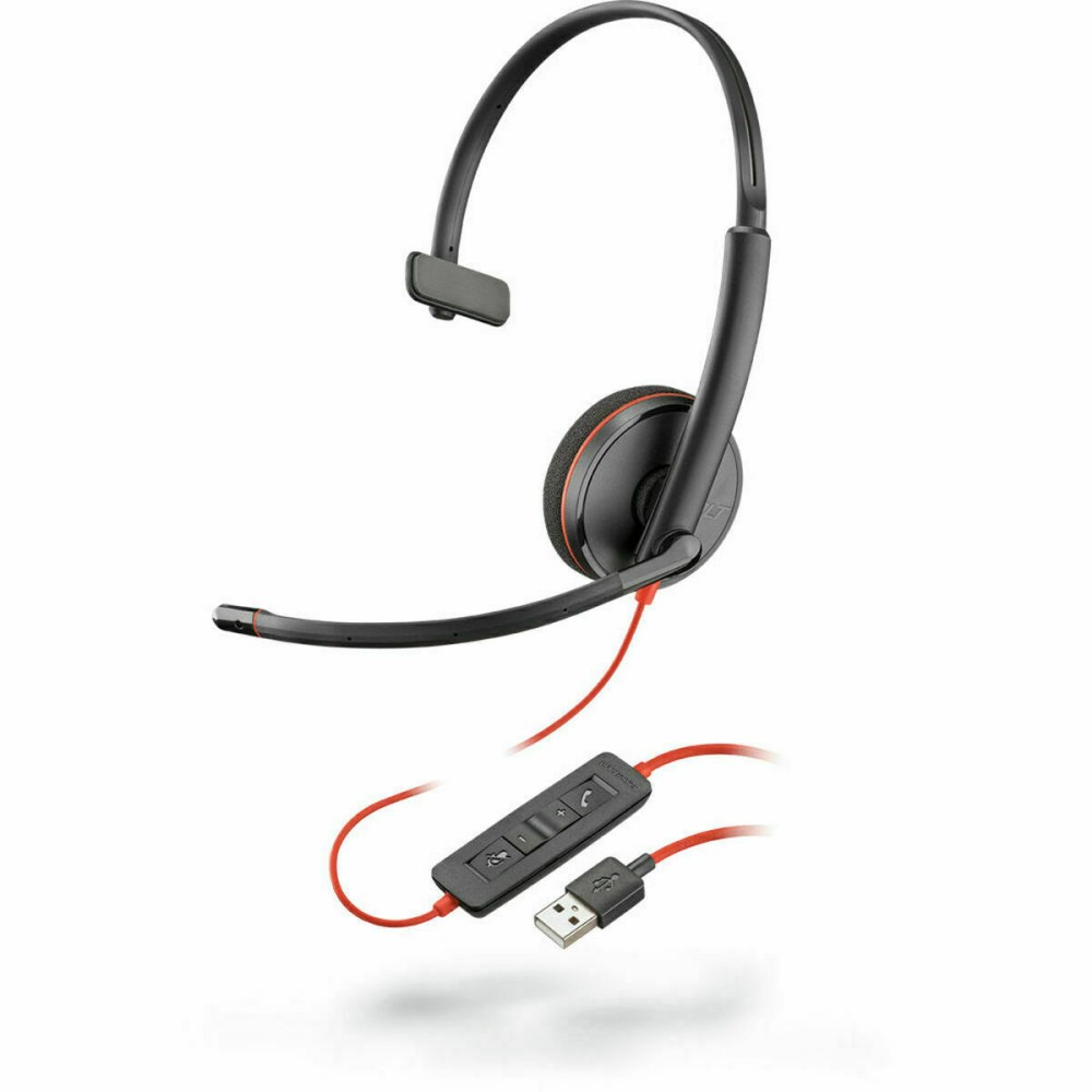 Kopfhörer mit Mikrofon Plantronics 209744-201 Schwarz Rot