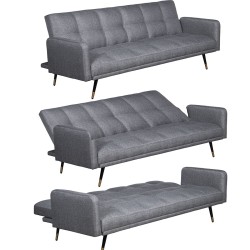 Canapé Convertible Alexandra House Living Gris 193 x 83 x 75 cm