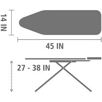 Housse pour Table à Repasser Vileda 163253 Gris 135 cm