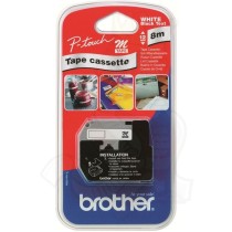 Ruban Laminé pour Etiqueteuses Brother MK221 Blanc Noir 9 mm x 8 m