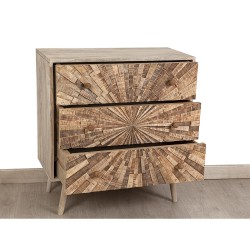 Commode Romimex Naturel Bois de manguier 80 x 85 x 40 cm