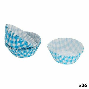 Ensemble de moules à pâtisserie Jetable Bleu (36 Unités) (50 pcs)