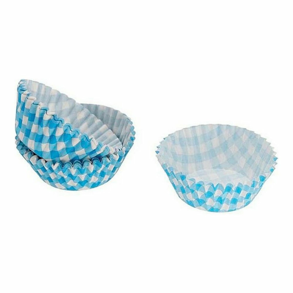 Set of Cake Tins Disposable Blue (36 Units) (50 pcs)