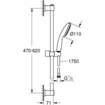 Colonne de douche Grohe Vitalio Start 110 Plastique