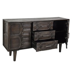 Chest of drawers Romimex Grey Wood 44 x 86 x 152 cm