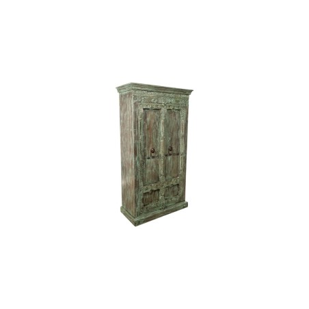 Armoire Romimex Marron Turquoise Bois de manguier 100 x 180 x 48 cm