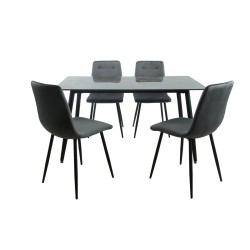 Ensemble Table + Chaises Romimex 5 Pièces