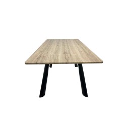 Asuziehbarer Tisch Romimex Braun Metall Holz MDF 90 x 76 x 90 cm