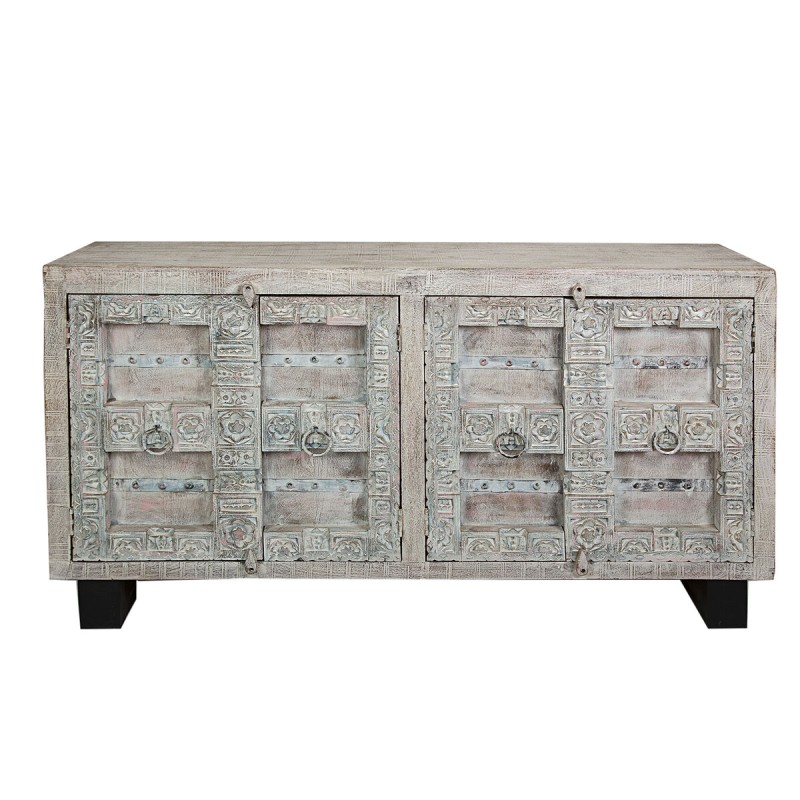 Sideboard Romimex Beige Mango wood 163 x 92 x 40 cm