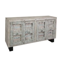 Sideboard Romimex Beige Mango wood 163 x 92 x 40 cm