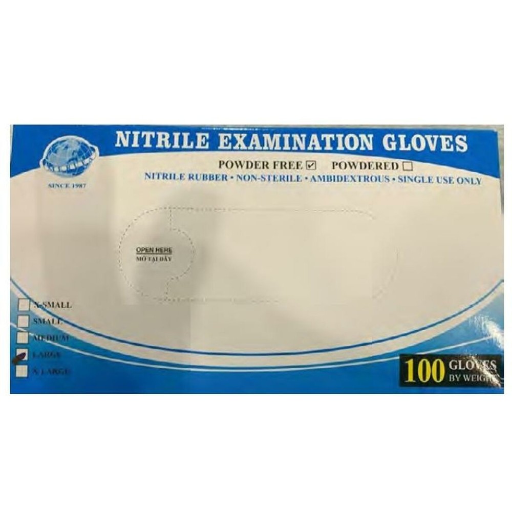 Nitrile gloves Blue (100 Units)