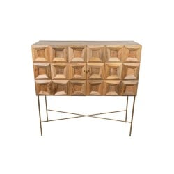 Buffet Romimex Marron Doré Bois de manguier 44 x 122 x 122 cm