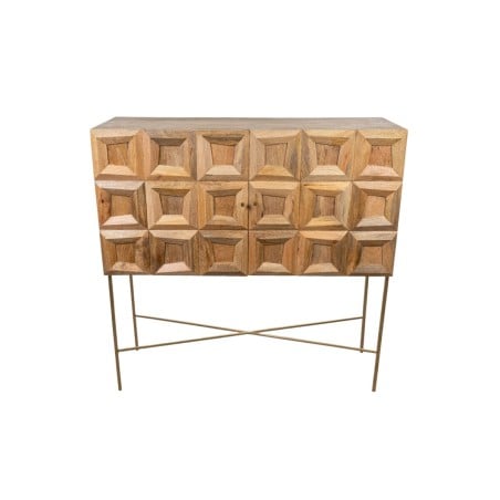 Anrichte Romimex Braun Gold Mango-Holz 44 x 122 x 122 cm