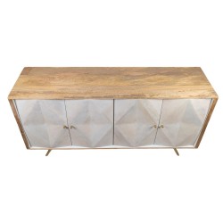 Buffet Romimex Blanc Naturel Bois de manguier 41 x 77 x 152 cm