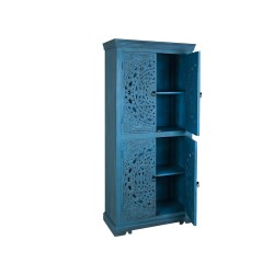 Armoire Romimex Bleu Bois de manguier 85 x 180 x 40 cm