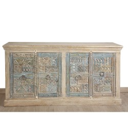 Buffet Romimex Multicouleur Marron Clair Bois de manguier 180 x 95 x 40 cm