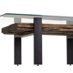 Centre Table Romimex Brown Black 70 x 45 x 130 cm