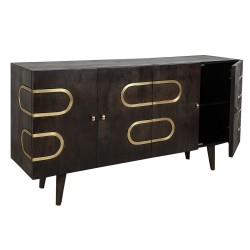 Commode Romimex Marron Gris Bois 42 x 81 x 152 cm