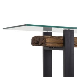 Centre Table Romimex Brown Black 70 x 45 x 130 cm