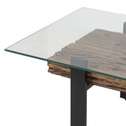 Table Basse Romimex Marron Noir 70 x 45 x 130 cm