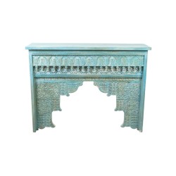 Console Romimex Turquoise Mango wood 120 x 90 x 30 cm