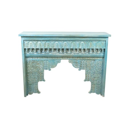 Console Romimex Turquoise Bois de manguier 120 x 90 x 30 cm