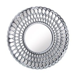 Mirror Set Alexandra House Living Silver Plastic 3 x 79 x 48 cm Circular