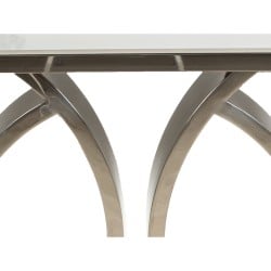 Console Romimex White Silver Stainless steel Synthetic marble 110 x 80 x 40 cm