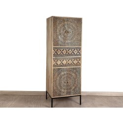 Armoire Romimex Naturel Bois de manguier 60 x 180 x 45 cm