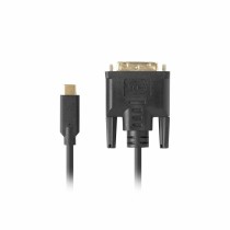 Câble USB-C vers DVI-D Lanberg CA-CMDV-10CU-0005-BK Noir 50 cm