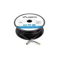 Câble HDMI Lanberg CA-HDMI-20FB-0100-BK Noir 10 m