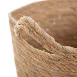 Set of Baskets Natural Rushes 33 x 33 x 38 cm (3 Pieces)