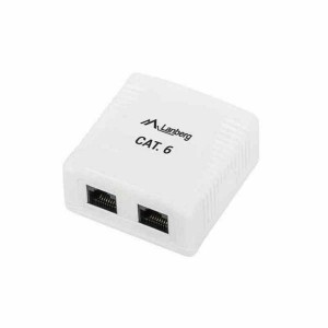 Connecteur RJ45 Catégorie 6 UTP Lanberg OU6-0002-W Blanc