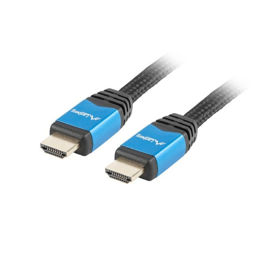 Câble HDMI Lanberg CA-HDMI-20CU-0030-BL Noir 3 m 4K Ultra HD Prise Mâle/Prise Mâle