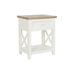 Nightstand DKD Home Decor Beige Natural Paolownia wood 49,5 x 35 x 61 cm