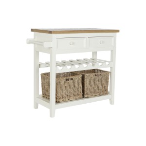 Console DKD Home Decor Beige osier Bois de paulownia 88 x 38 x 80 cm