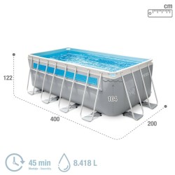 Schwimmbad Abnehmbar Intex 400 x 122 x 200 cm